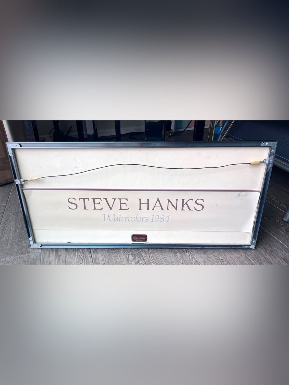Signed Vintage Steve Hanks “Watercolors 1984” Exhibition Poster - “Friends” - Picture 3 of 5